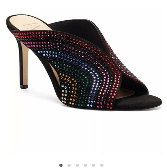 INC International Concepts Shoes - INC Livana Rainbow Bling Studded Crystal Multicolor Heels Size 10 EUC